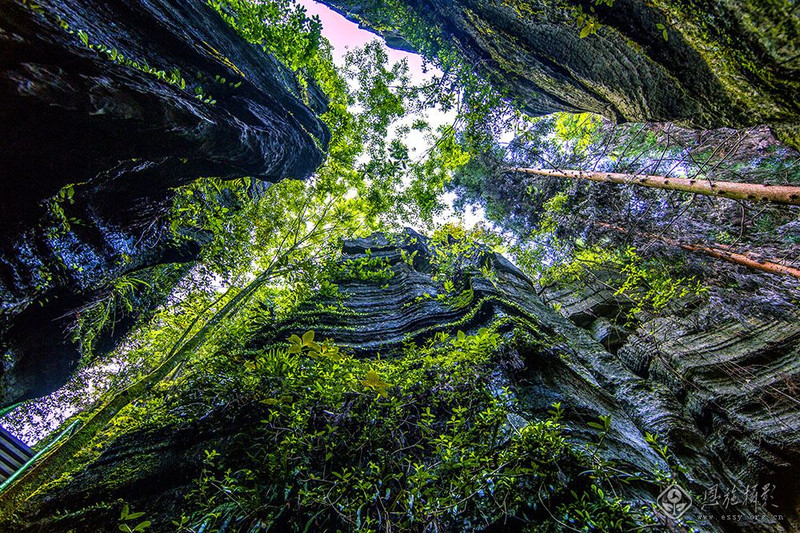 莲花寨景区-犀牛沟(最典的地方,是梭布垭石林景区必去的景点,徜徉