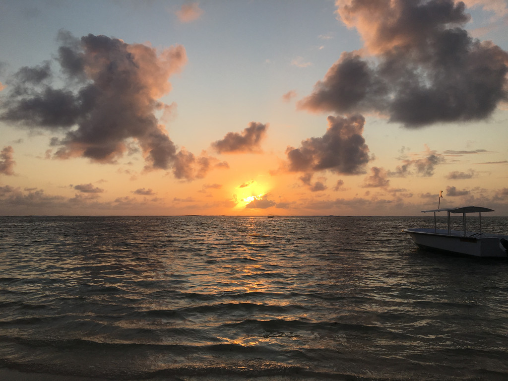 清晨的海平很安静,只有远处浪的声音,和沙滩边海水涨起又退下的声音