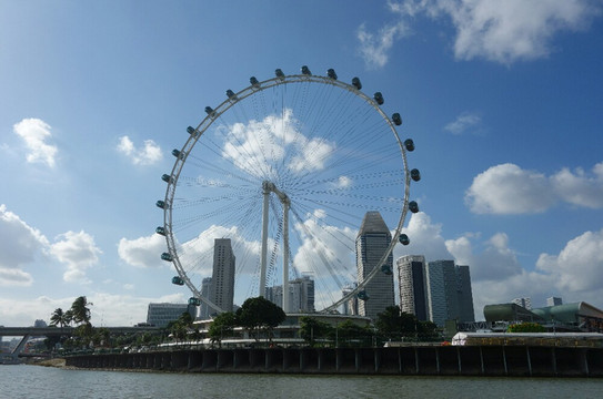 意外的收获是摩天轮广场一楼有免费的游览车送我们到圣淘沙岛.