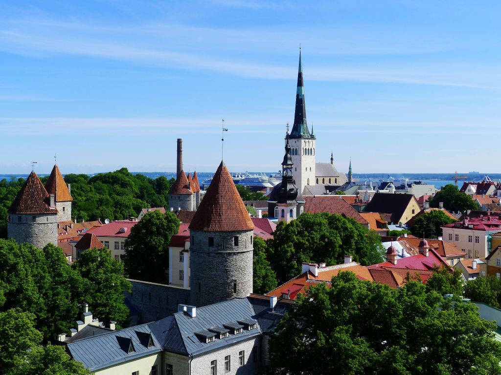 俯瞰爱沙尼亚塔林古城
