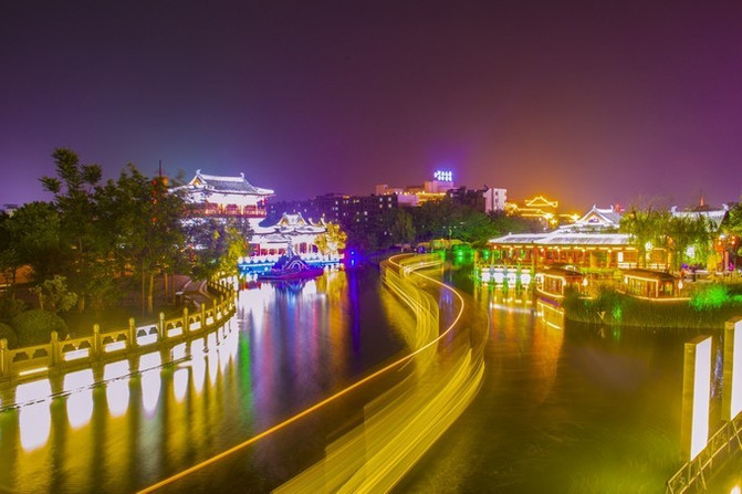 开封免费景点——大宋御河夜景(水系)