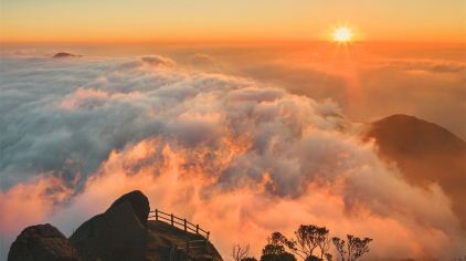 桂林周边!兴安猫儿山云峰阁度假山庄(山顶四星)+双人猫儿山门票+接送上下山!