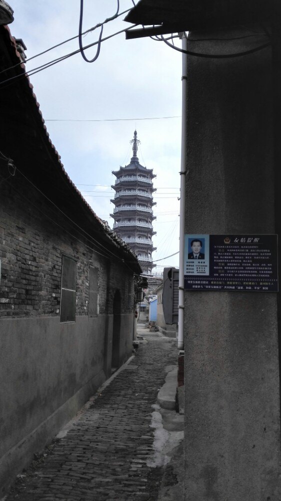 途经高邮临泽镇,被不远处一座宝塔吸引,顺着小路去往