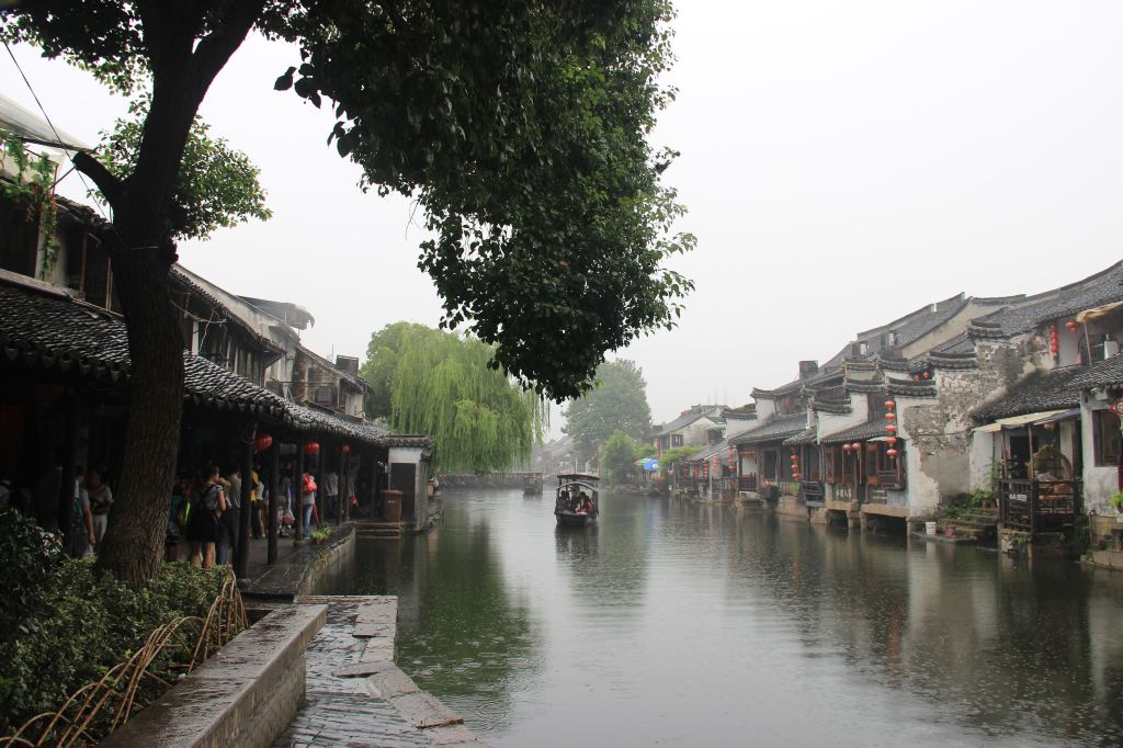 雨中漫游江南古镇-西塘之水景,夜景