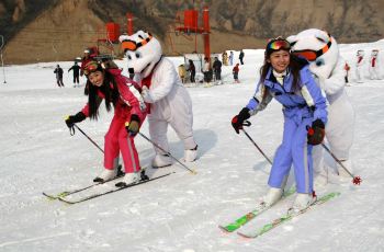 【携程攻略】梅苑南山滑雪场门票,太谷梅苑南