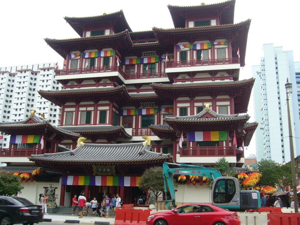 匆匆路过的牛车水(唐人街)街景