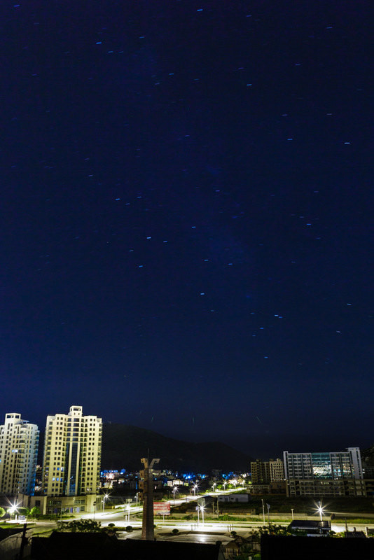 洋山岛的城市星空.