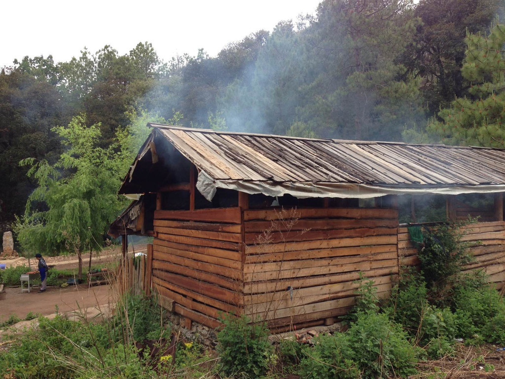 山民们居然搭建的旅游木屋算工作间吧