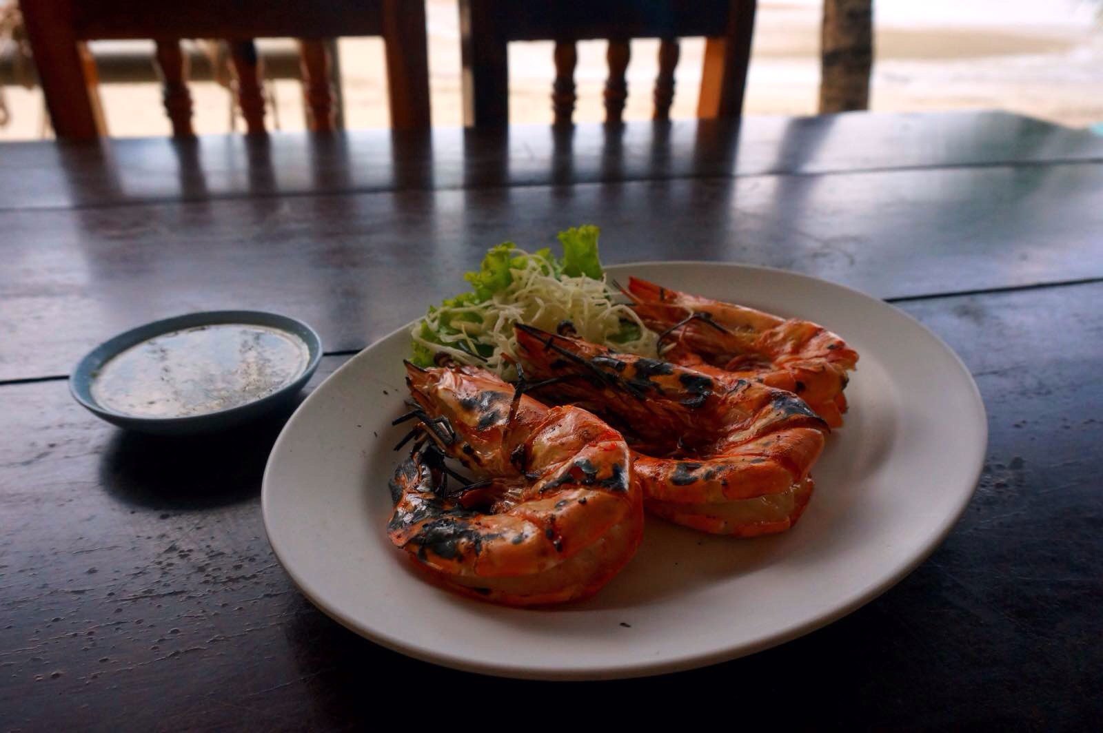 大只的tiger prawn,平均30一只,肉超美啊,沾着酸辣汁美味到不行 奥南