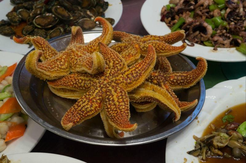 蒸海星 晚餐