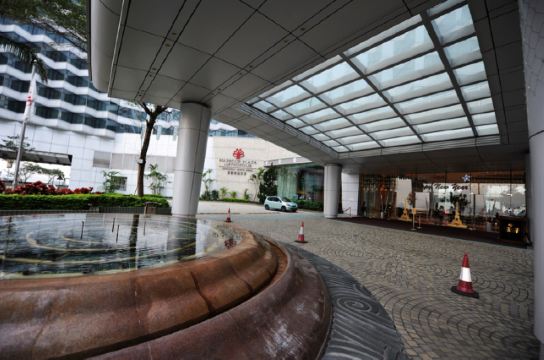 不错的都会海逸,酒店大门.