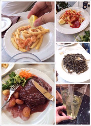 威尼斯河畔的简单西餐